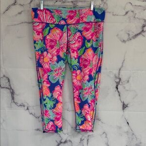 Lilly Pulitzer Vibrant Floral Leggings Cropped size XL